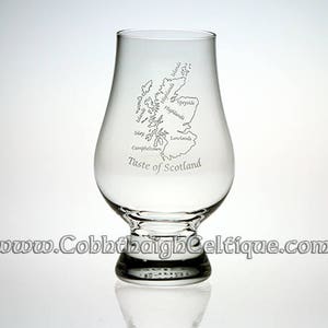 Glencairn Taste of Scotland engraved glass