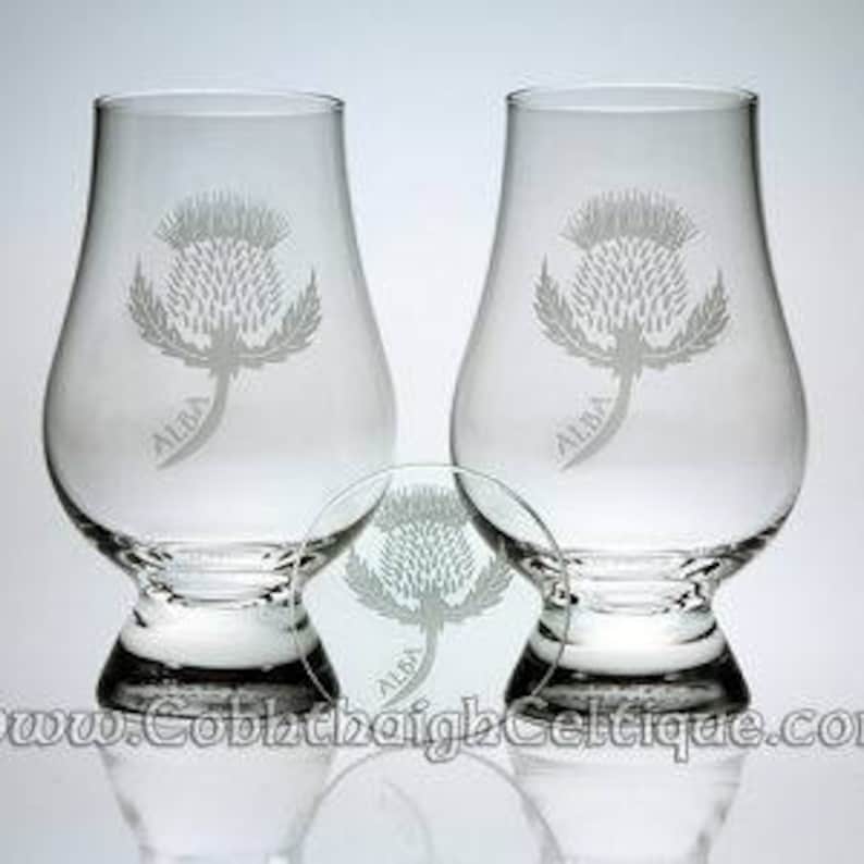 Scottish Thistle Glencairn Glass Etsy