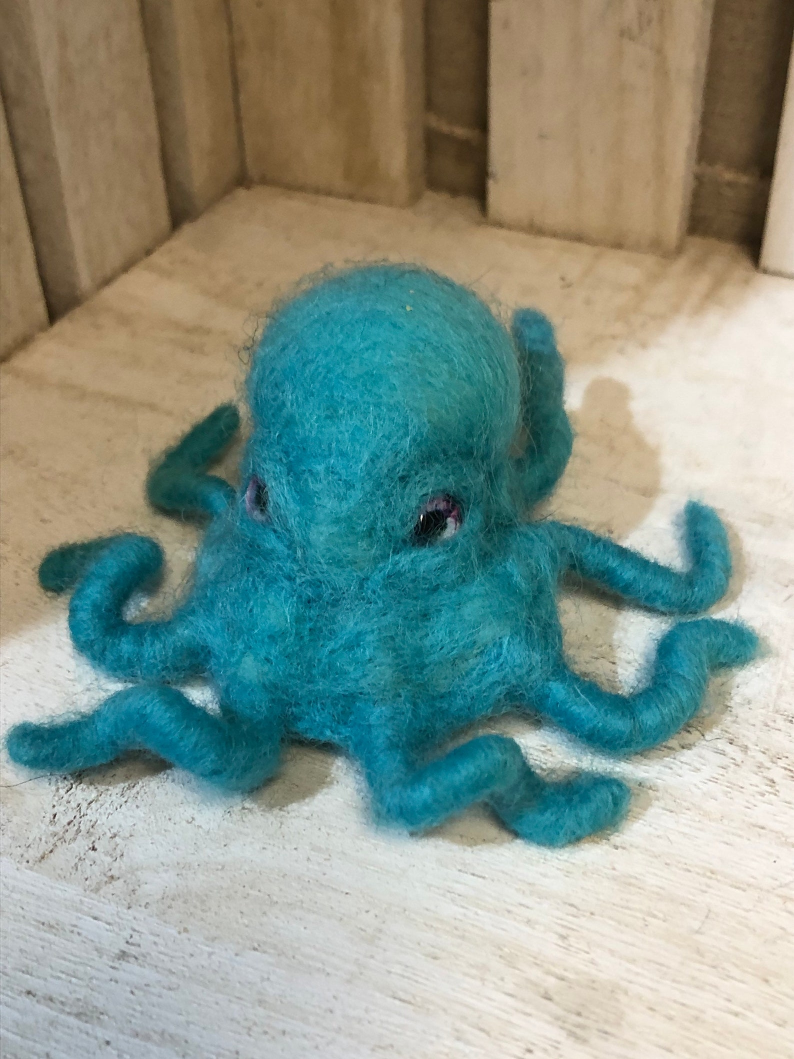 Needle felt octopus pin Etsy