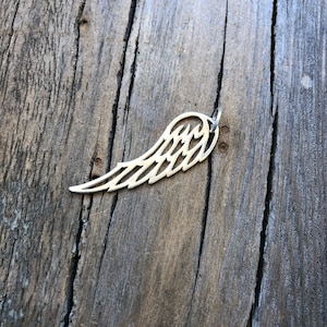 Sterling Silver Angel Wing Charm, necklace charm, pendant, sterling silver, bracelet,