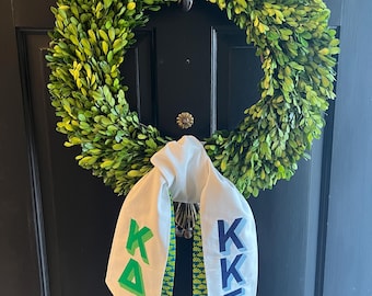 Greek Letter Wreath Sash