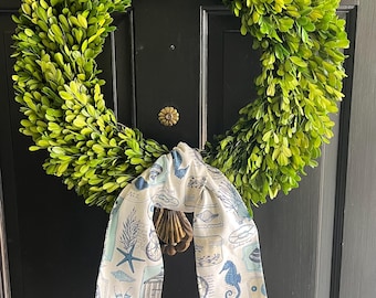 Embroidered Beach Theme Wreath Sash