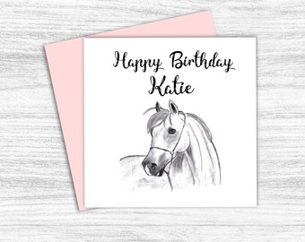 Carte D Anniversaire Cheval Etsy Carte D Anniversaire Cheval Etsy