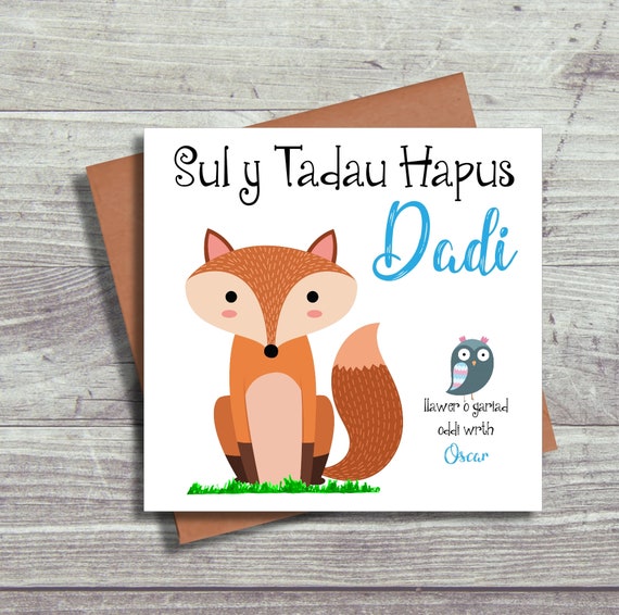 Welsh Fathers Day Card Dad Dadi Tadcu Tadcu Datgu Taid Grandad Sul y Tadau Hapus