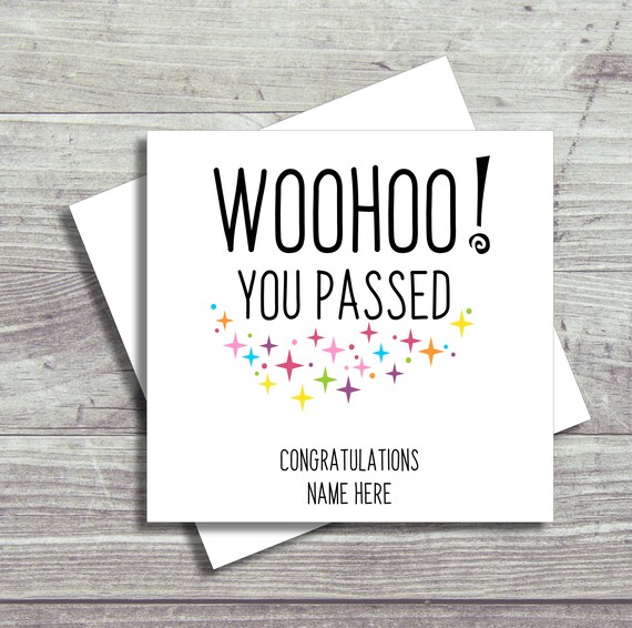 Personalised Exam Congratulations Card