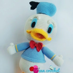 Amigurumi Donald Duck, Big size amigurumi, English PDF pattern