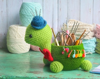 PDF pattern, Crochet Turtle Bowl, Crochet Holder, amigurumi bowl,  ENGLISH Pattern