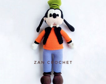 English PDF Pattern - Crochet Amigurumi Goofy Big Size