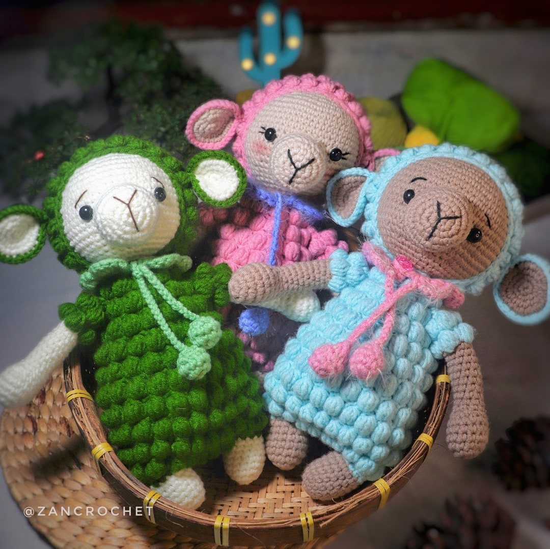 Oreiller de mouton - modèles au crochet pour oreillers animaux