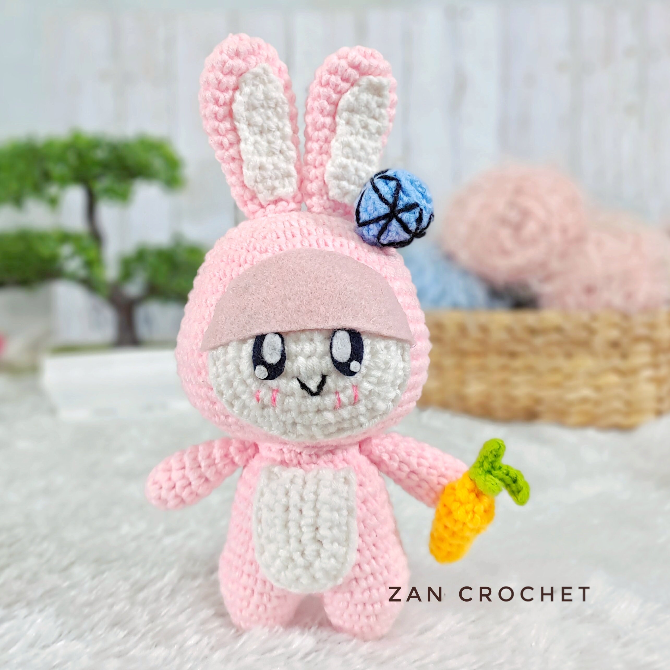 English PDF Pattern, Amigurumi Bongbong in Rabbit Costume