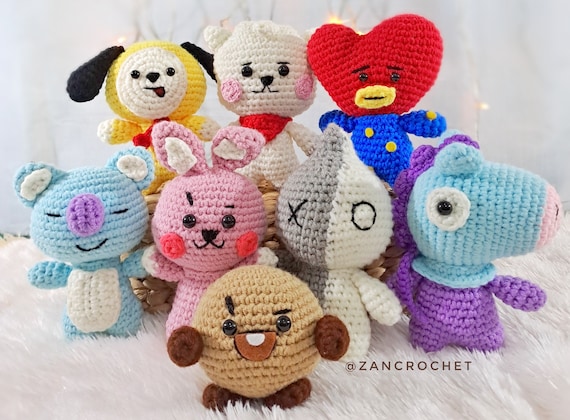 手作り あみぐるみ 人形 BT21 かぎ針編み人形あみぐるみパターンバンドル（英語 PDF） - Etsy 日本