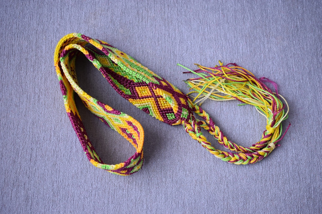 Mexico Rope Handle Bag Belt Made in Mexico. Handles or Strap for Bag. 1m Long. UNIQUE PIECE ...