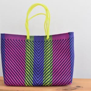 Large Bag 45*35*14 cm Mexican bag handwoven with recycled plastic - Beautiful Beach Bag - Market Bag - We Handle Wholesale
