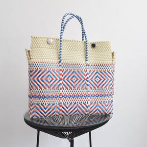 1 Handwoven XL Lunch BAG from Mexico 45*30 cm. Beach bag. Market Tote bag for groceries. Wholesale. Combined shipping costs are available
