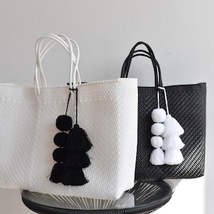 1 Bolsa grande BLANCA 45*35 cm Mexican Tote Bag. Beach bag. Grocery Bag Mexican handwoven Bag. Mexican Handwoven Tote BAG. Wholesale TOO