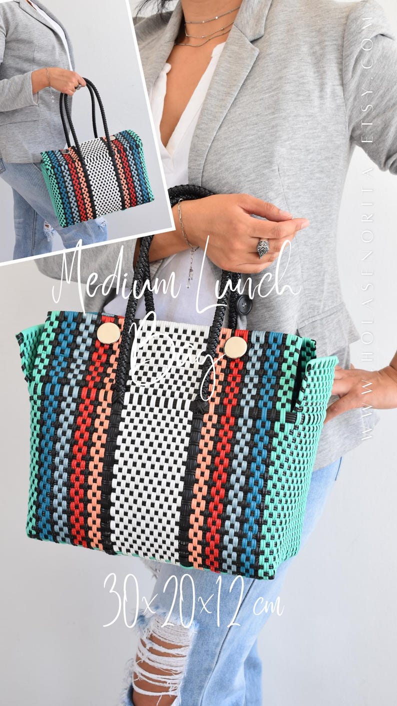 Medium Lunch Box 302013 Cm Mexican Picnic Bag, Beach Bag or Daily