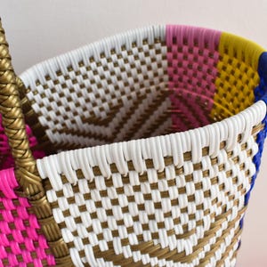 Mexico Rope Handle Bag XL Tote Bag 454017 Cm Mexican Handwoven Bag With Recycled Plastic ...