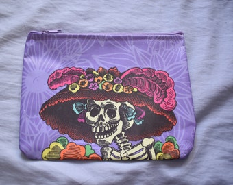 1 case 24**19 cm. Purse - Case - Cosmetic bag - Small bag. The Catrina. Made in Mexico