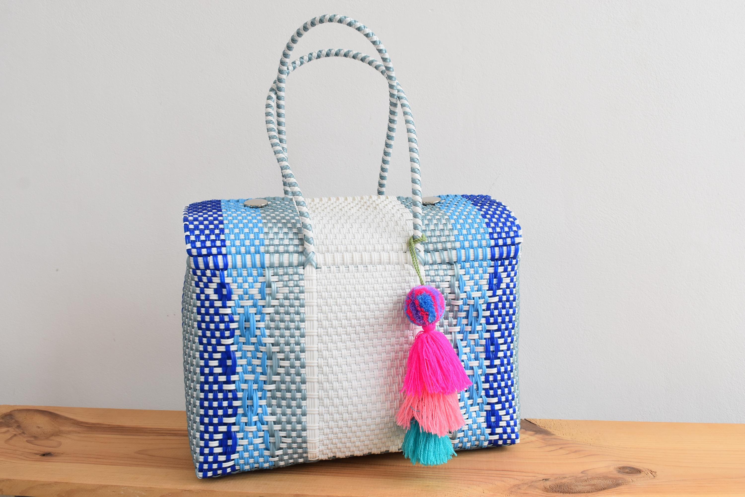 Large Lonchero 382517 Cm Mexican Bag Handwoven With Recycled Plastic Beautiful Beach Bag Market Bag. Wholesale Too Etsy UK