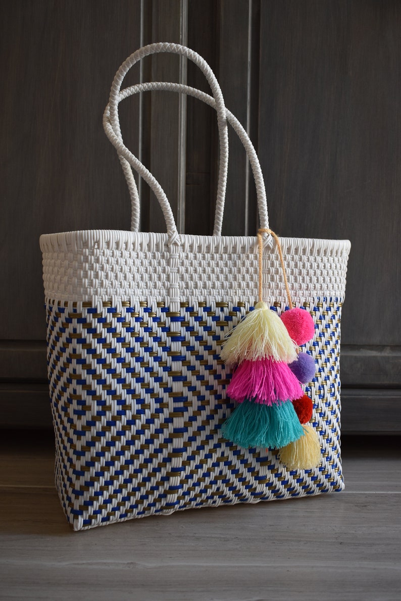 Handmade Bags From Mexico MEDIUM Handwoven. Pom Pom Etsy