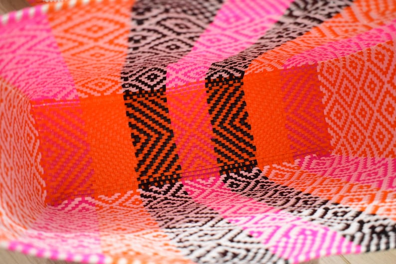 Large Bag 453514 Cm Mexican Bag Handwoven With Recycled Plastic