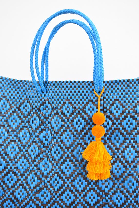BIG Bag 45*35*14 Cm Mexican Handwoven Bag With Recycled Plastic