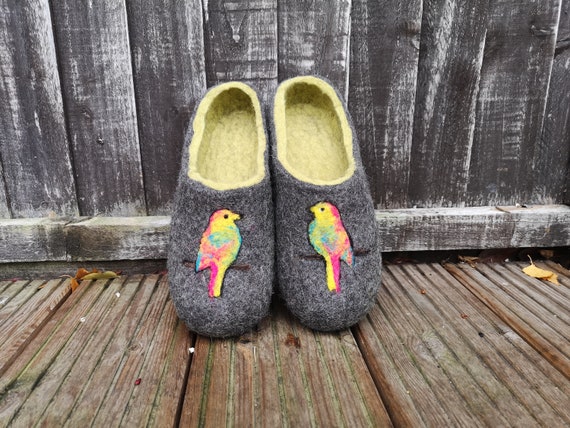 Felted Bird Slippers | Etsy