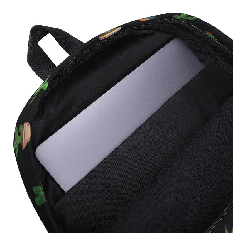 Cactus Backpack Black Background Pocket for a 15\u201d Laptop Cactus Lovers Cactus and Succulents Back to School Water resistant Bag