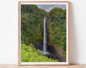 Akaka Falls Waterfall, Big Island, Hawaii Photography, Print, Wanderlust Decor, Home Decor, Wall Art, Giclee Print, Serenity, Hawaii