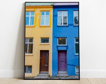 Front Door Architecture, Reykjavík, Iceland, Icelandic Photo, Photography, Print, Wall Art, Home Decor, Digital Download, Wanderlust Decor