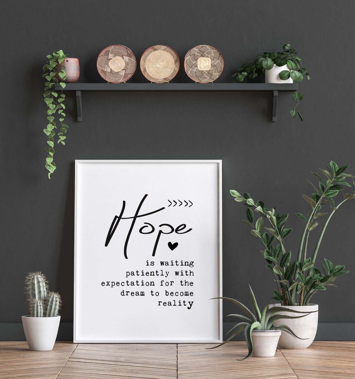 HOPE Art, Hope Defined, Printable Wall Art, Home Decor, Print, Quote Art, Digital Download