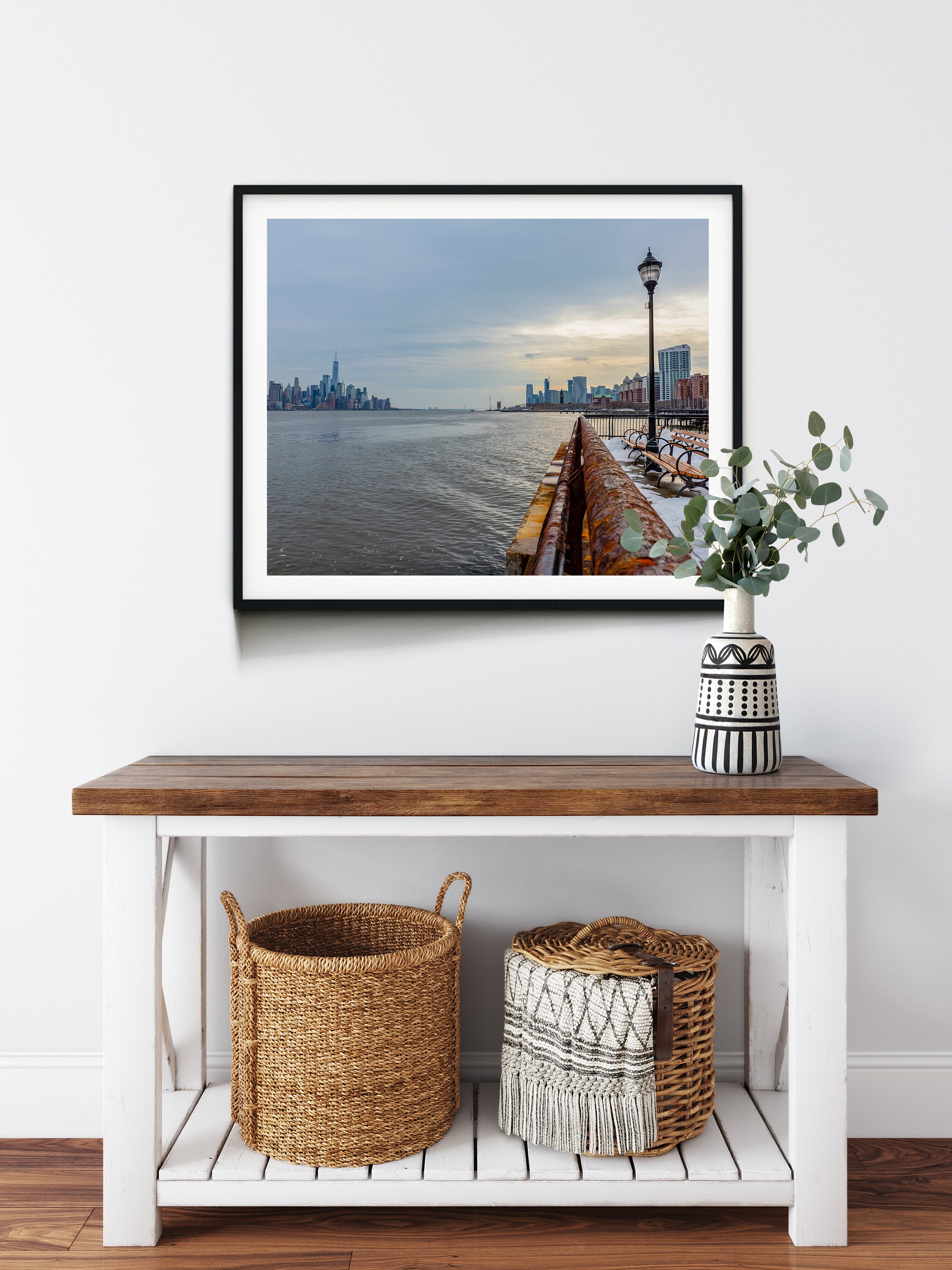 Hoboken to NYC With Jersey City in Between, Manhattan Wall Art, New ...