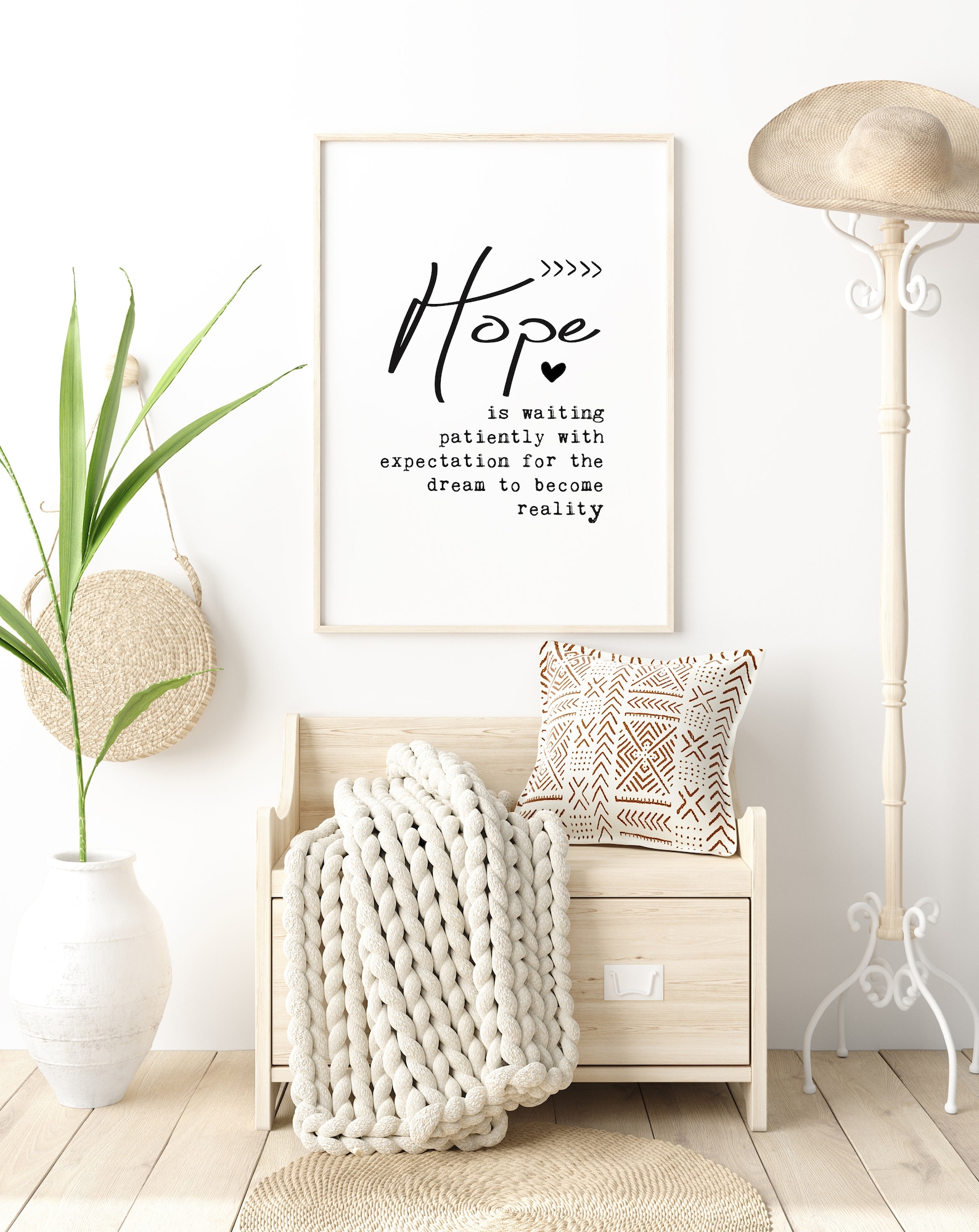 HOPE Art, Hope Defined, Printable Wall Art, Home Decor, Print, Quote