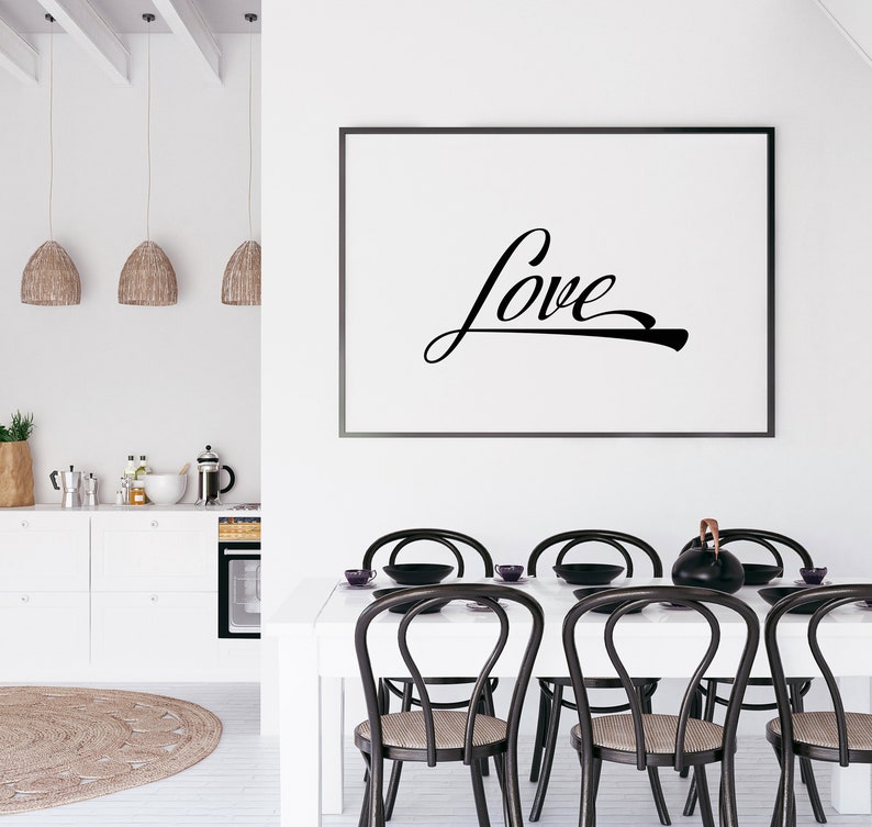 LOVE Printable Wall Art, Home Decor, Print, Poster, Digital Download, Wedding Gift, Inspirational, Simplicity, DIY, Words of Affirmation image 10
