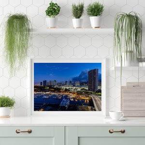 Honolulu Timelapse, Hawaii Photography, Wanderlust Decor, Oahu, Hawaii, Kakaako, Serenity, Home Decor, Wall Art, Hawaiian, Giclee Print image 5