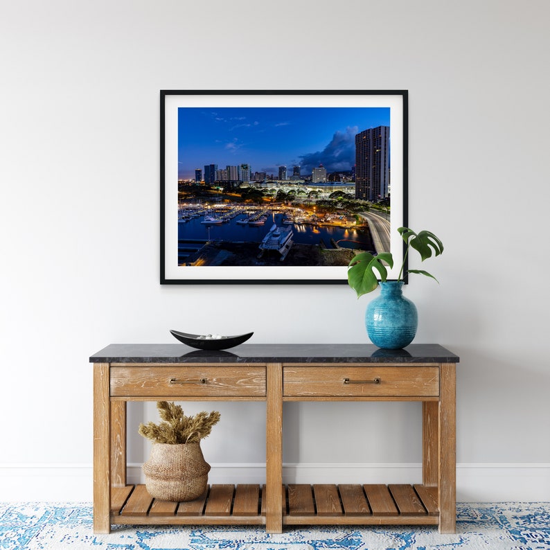 Honolulu Timelapse, Hawaii Photography, Wanderlust Decor, Oahu, Hawaii, Kakaako, Serenity, Home Decor, Wall Art, Hawaiian, Giclee Print image 7