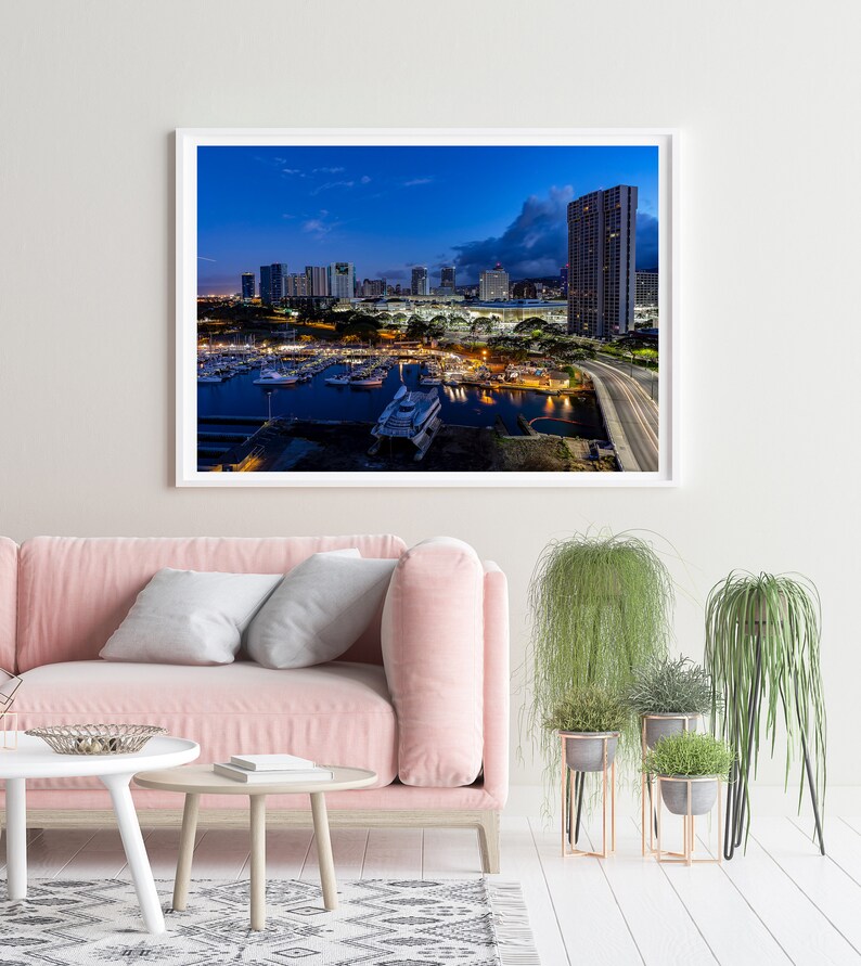 Honolulu Timelapse, Hawaii Photography, Wanderlust Decor, Oahu, Hawaii, Kakaako, Serenity, Home Decor, Wall Art, Hawaiian, Giclee Print image 8