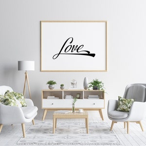 LOVE Printable Wall Art, Home Decor, Print, Poster, Digital Download, Wedding Gift, Inspirational, Simplicity, DIY, Words of Affirmation image 7