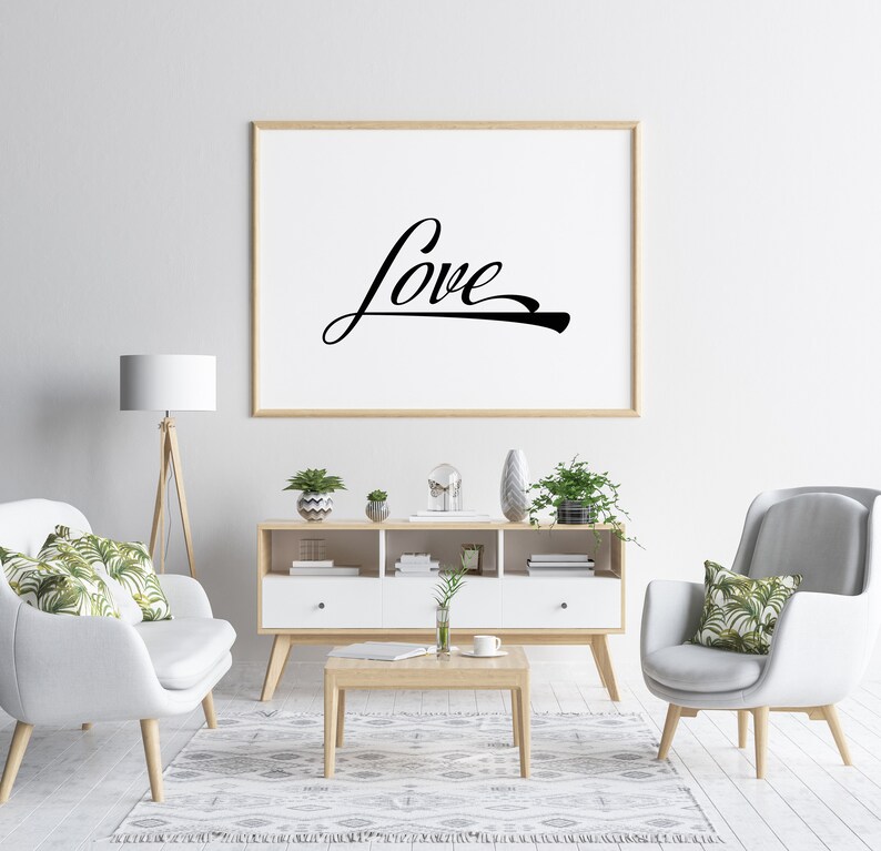 LOVE Printable Wall Art, Home Decor, Print, Poster, Digital Download, Wedding Gift, Inspirational, Simplicity, DIY, Words of Affirmation image 7