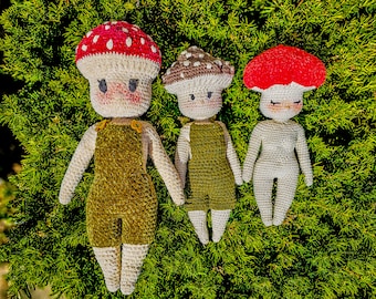Princess Mushy No Sew Right Handed Crochet Pattern-Tutorial Mushroom Sprite Doll *Read Product Description