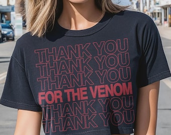 Emo Crop Top, Elder Emo Shirt, Alt Girl Konzert Top, Danke für das Venom Graphic Tee