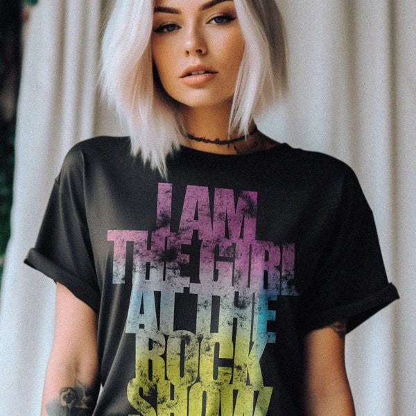 I Am The Girl At The Rock Show" Vintage Pop Punk Tee: Nostalgic Band Concert Shirt for Elder Emo Queens Unisex T-Shirt