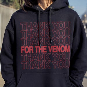 Moletom Thank You for the Venom, Moletom Emo para Idosos, Moletom Pop Punk para Shows, Moletom com Estampa Gótica, Presente para Scene Kid imagem 2