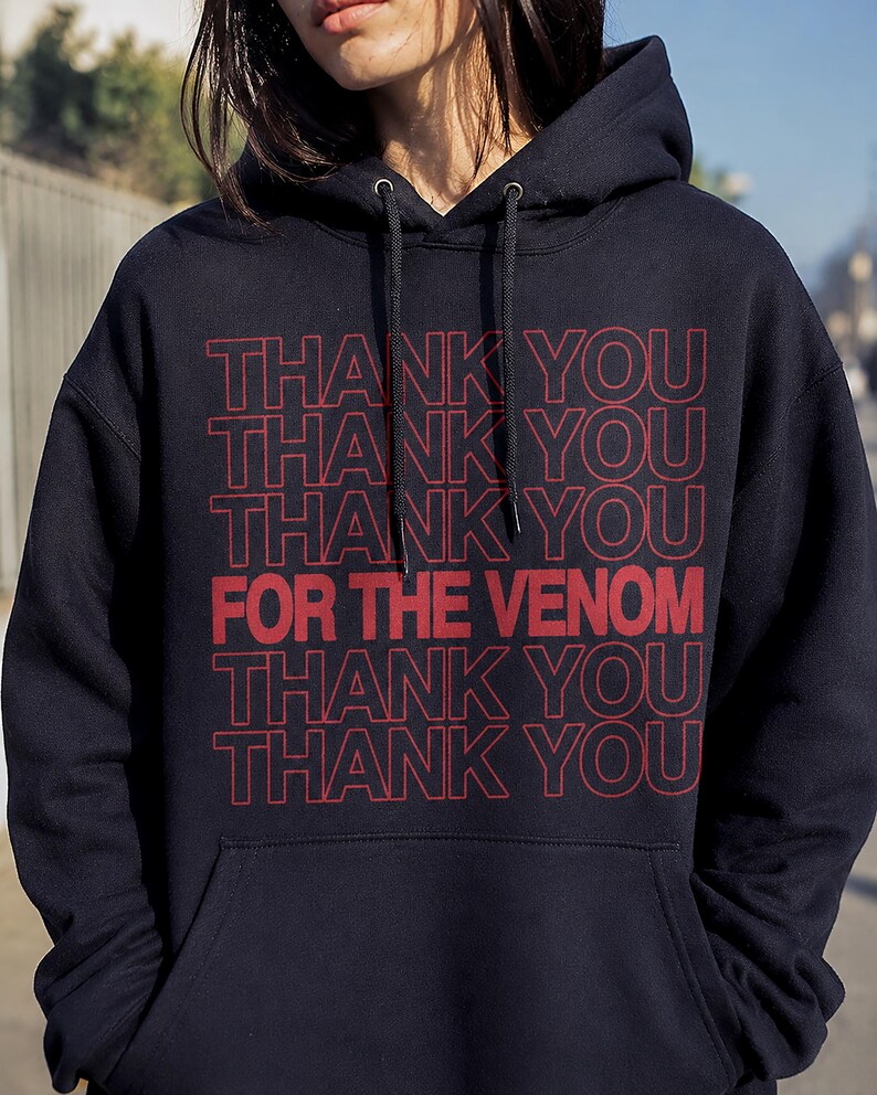Moletom Thank You for the Venom, Moletom Emo para Idosos, Moletom Pop Punk para Shows, Moletom com Estampa Gótica, Presente para Scene Kid imagem 2