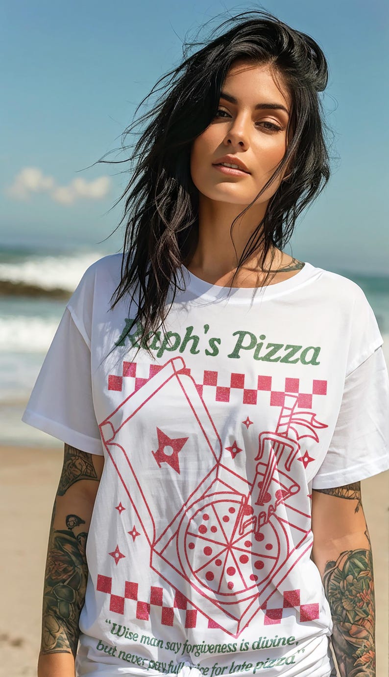 90s NYC Pizzeria Movie Quote Shirt | Indie Sleaze Vintage Streetwear Tee | Retro Wise Man Say Forgiveness Top image 3