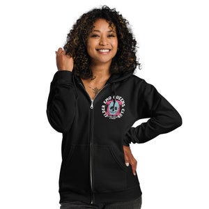 Elder Emo Queens Club Zip-Up Hoodie: Teal Skull & Pink Crown, Pop-Punk Nostalgia, Festival Ready, Early 2000s Throwback