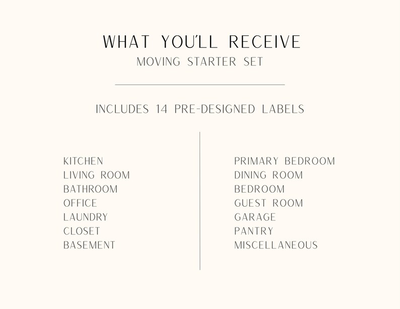 Moving Box Labels | Room Packing Labels | Large 4x1.5 Moving Stickers ...