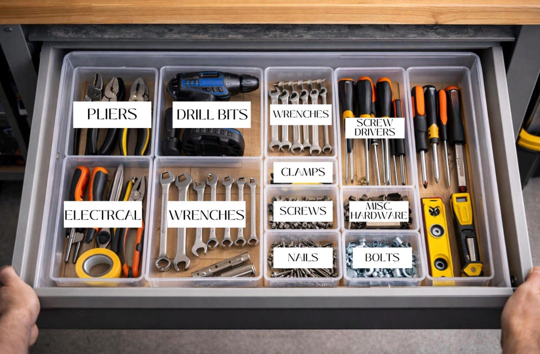 Hardware Labels | Screw Organizer Labels | Tool Storage Labels | Parts ...