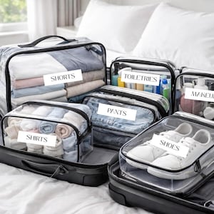 Custom Travel Labels | Personalized Packing Labels | Luggage Organizer Labels | Custom Packing Cube Labels