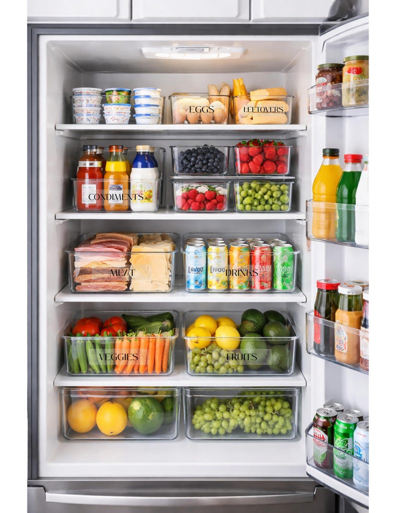 Fridge Organization Labels | Refrigerator Labels | Food Storage Labels ...